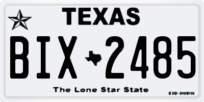 TX license plate BIX2485