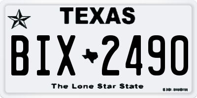 TX license plate BIX2490