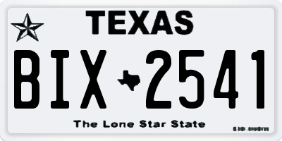 TX license plate BIX2541