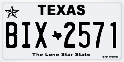 TX license plate BIX2571