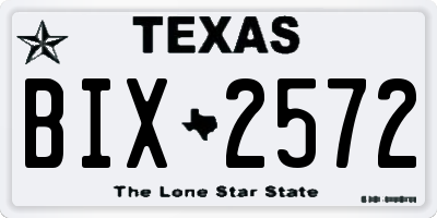 TX license plate BIX2572