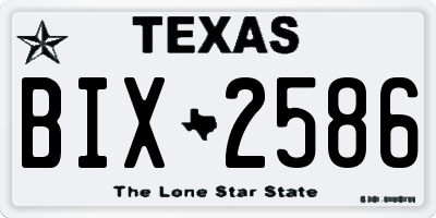 TX license plate BIX2586