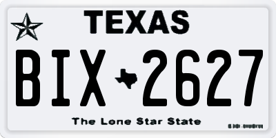 TX license plate BIX2627