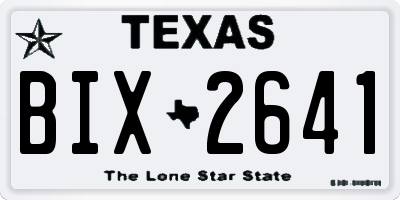 TX license plate BIX2641