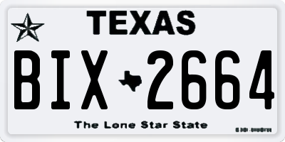 TX license plate BIX2664