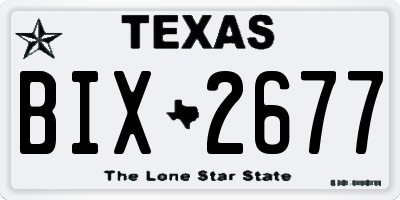 TX license plate BIX2677