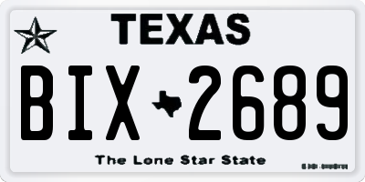 TX license plate BIX2689