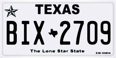 TX license plate BIX2709
