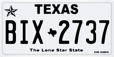 TX license plate BIX2737