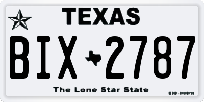 TX license plate BIX2787