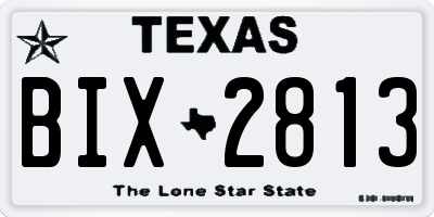 TX license plate BIX2813