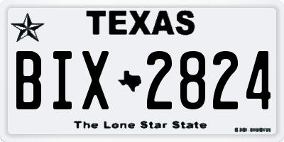 TX license plate BIX2824