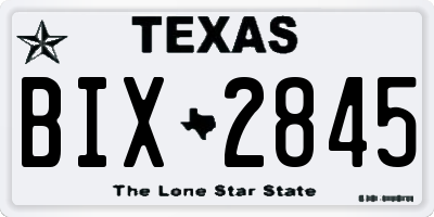 TX license plate BIX2845