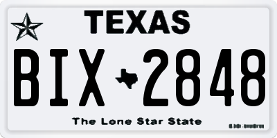 TX license plate BIX2848
