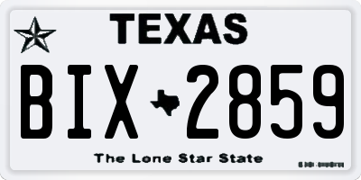 TX license plate BIX2859