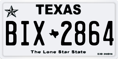 TX license plate BIX2864