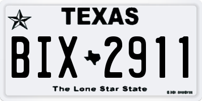 TX license plate BIX2911