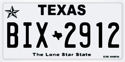 TX license plate BIX2912