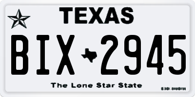 TX license plate BIX2945