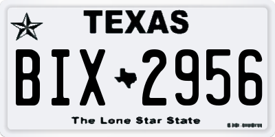TX license plate BIX2956