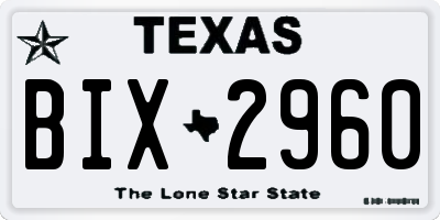 TX license plate BIX2960