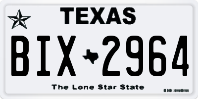 TX license plate BIX2964