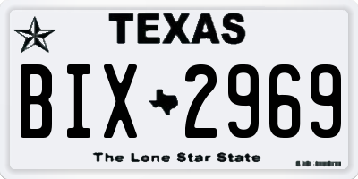 TX license plate BIX2969