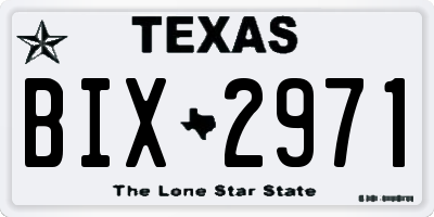 TX license plate BIX2971
