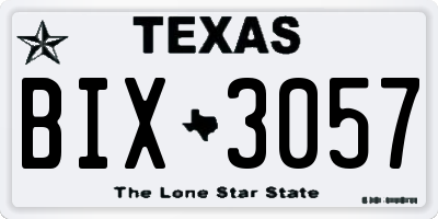 TX license plate BIX3057