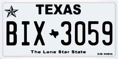 TX license plate BIX3059