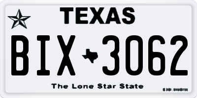 TX license plate BIX3062