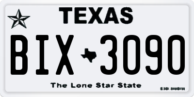 TX license plate BIX3090