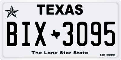 TX license plate BIX3095