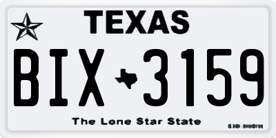 TX license plate BIX3159