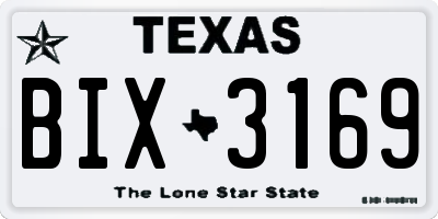 TX license plate BIX3169