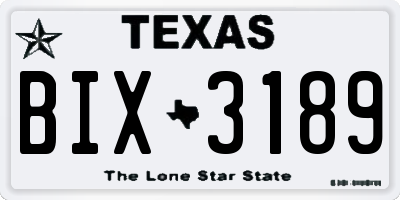 TX license plate BIX3189