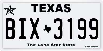 TX license plate BIX3199
