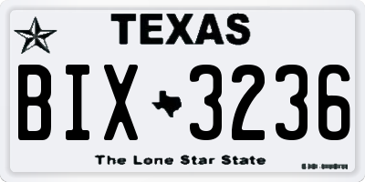 TX license plate BIX3236