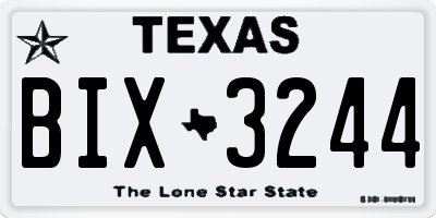 TX license plate BIX3244