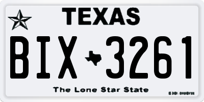 TX license plate BIX3261