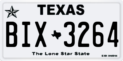 TX license plate BIX3264