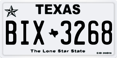 TX license plate BIX3268