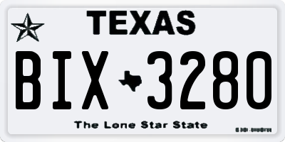 TX license plate BIX3280