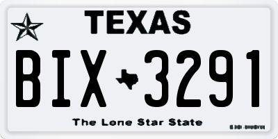 TX license plate BIX3291
