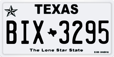 TX license plate BIX3295
