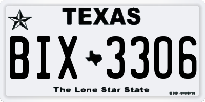 TX license plate BIX3306