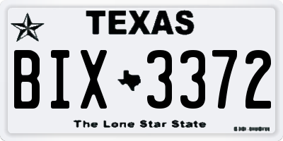 TX license plate BIX3372