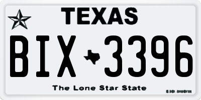 TX license plate BIX3396
