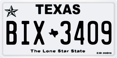 TX license plate BIX3409