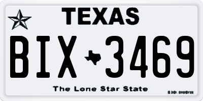 TX license plate BIX3469